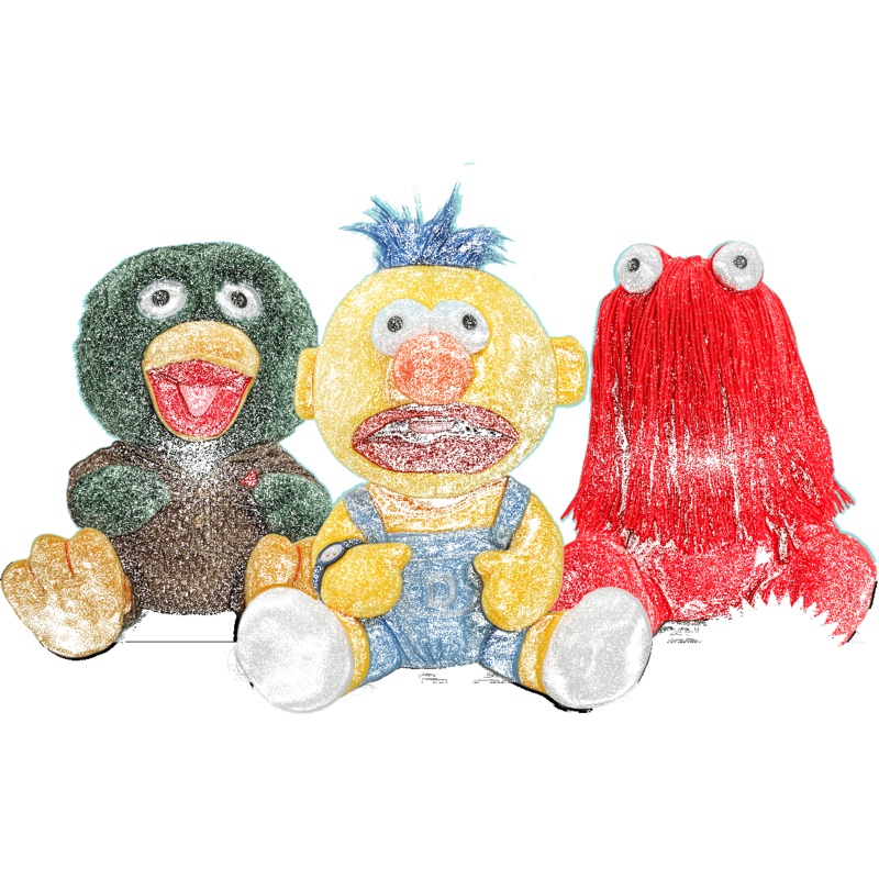 Don’t Hug Me I’m Scared HugMe Plush with Shake Action Bundle 3-Pack (Green Duck, Red Guy & Yellow Guy)