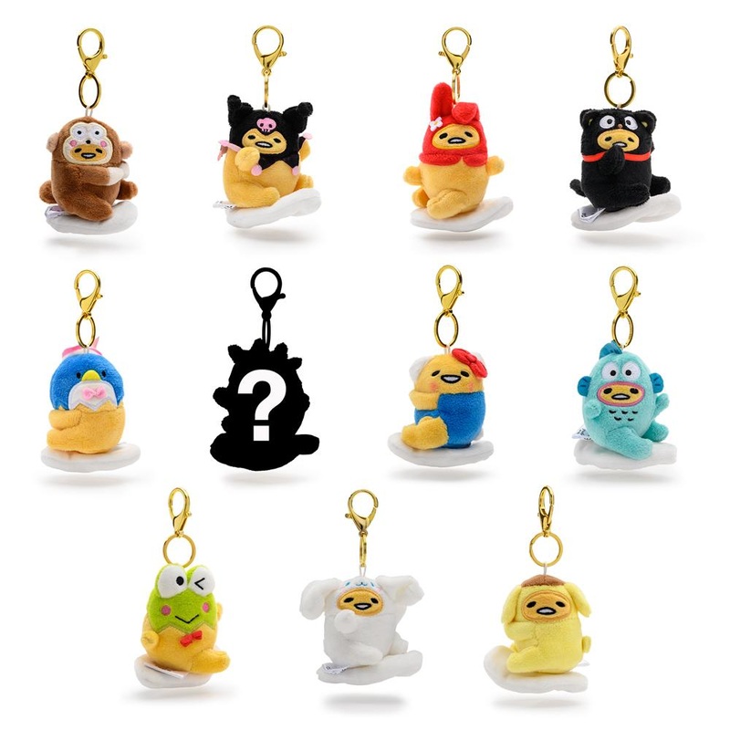 Gudetama the Lazy Egg Plush Charm Keychains by  x Sanrio