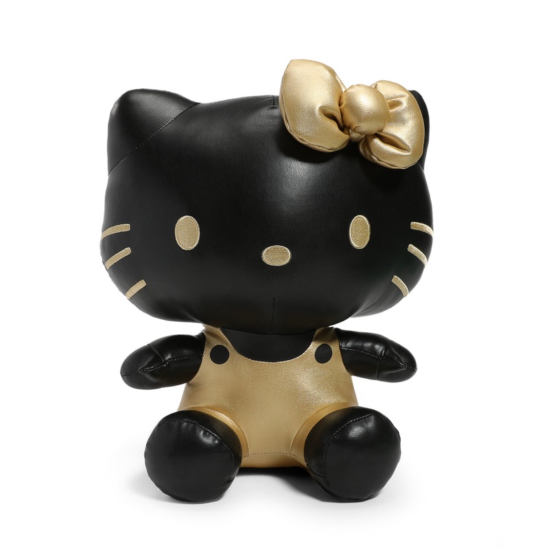 Hello Kitty Black and Gold Premium Pleather Plush