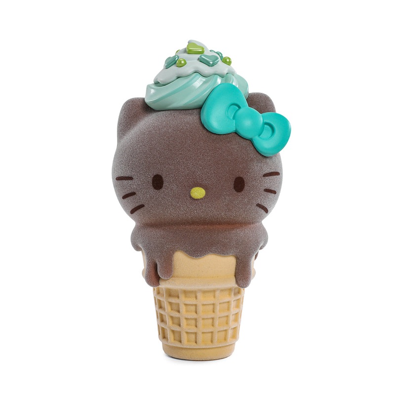 2025 CON EXCLUSIVE: Hello Kitty Ice Cream Cone 6 Vinyl Art Figure  Flocked Chocolate with Mint Edition (Limited Edition of 500) (PRE-ORDER)