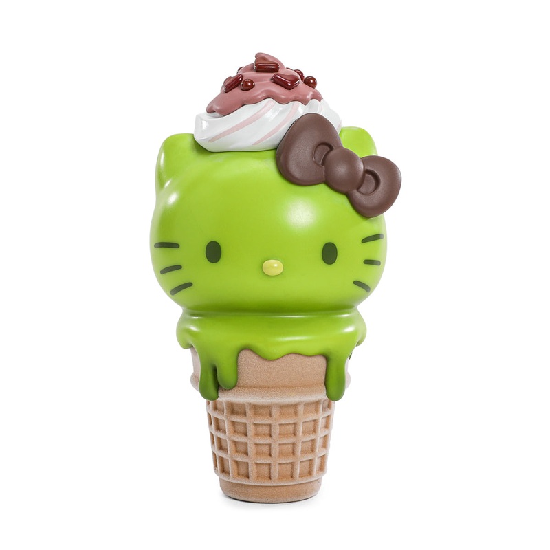 2025 CON EXCLUSIVE: Hello Kitty Ice Cream Cone 6 Vinyl Art Figure  Glow-in-the-Dark Matcha with Chocolate Edition (Limited Edition of 500) (PRE-ORDER)