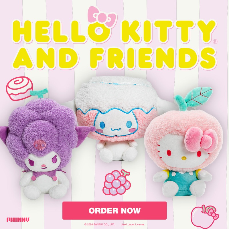 Hello Kitty and Friends Boba Flavors Phunny Plush Bundle 3-Pack