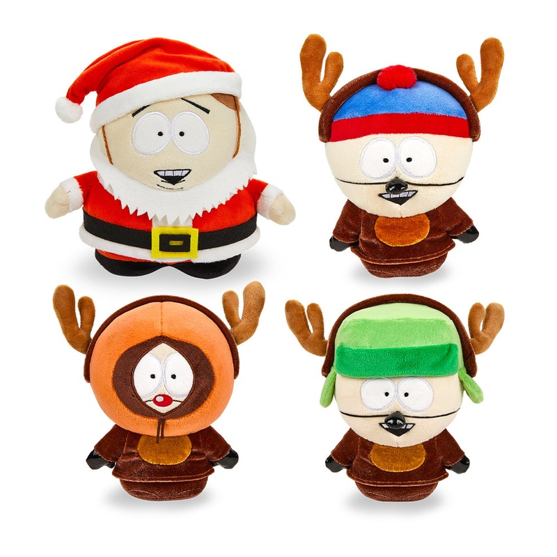 South Park Christmas 8 Phunny Plush Set of Four – Santa Cartman and Reindeer Kyle, Stan, and Kenny