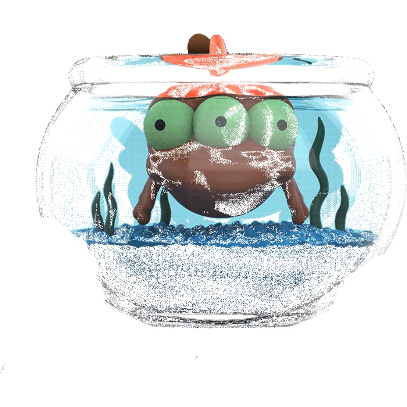 The Simpsons – Blinky in Fish Bowl 5.5 Vinyl Art Figure (PRE-ORDER)