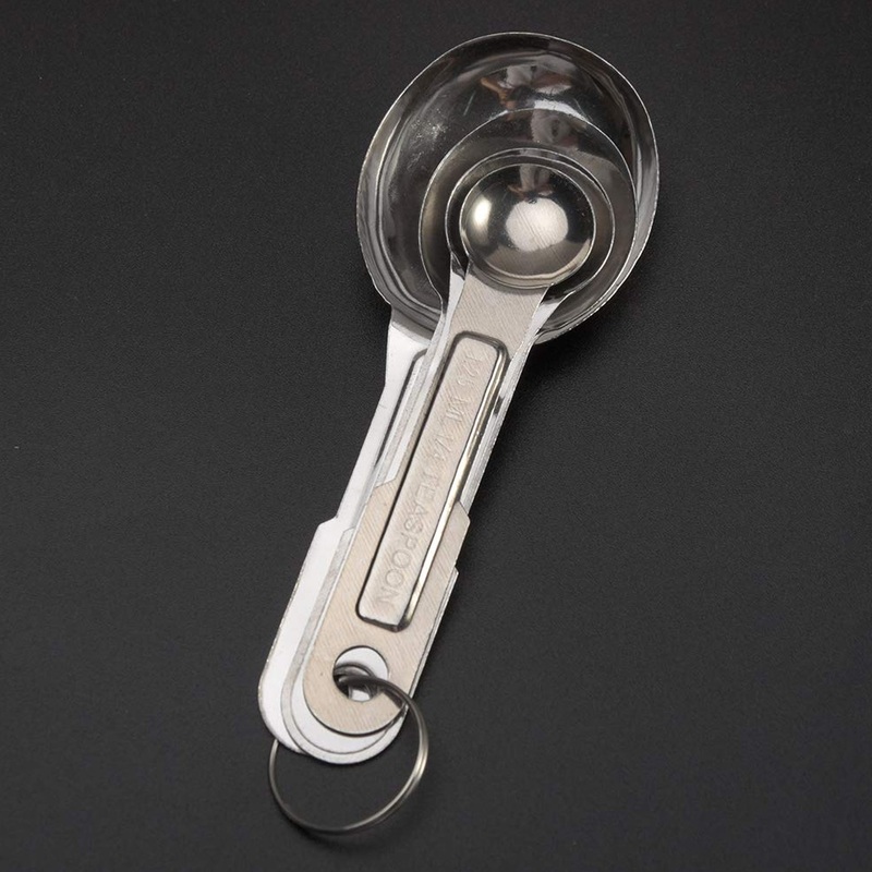 Stainless Steel Measuring Spoons Set – 4pcs, Anti-Rust for Kitchen & Baking