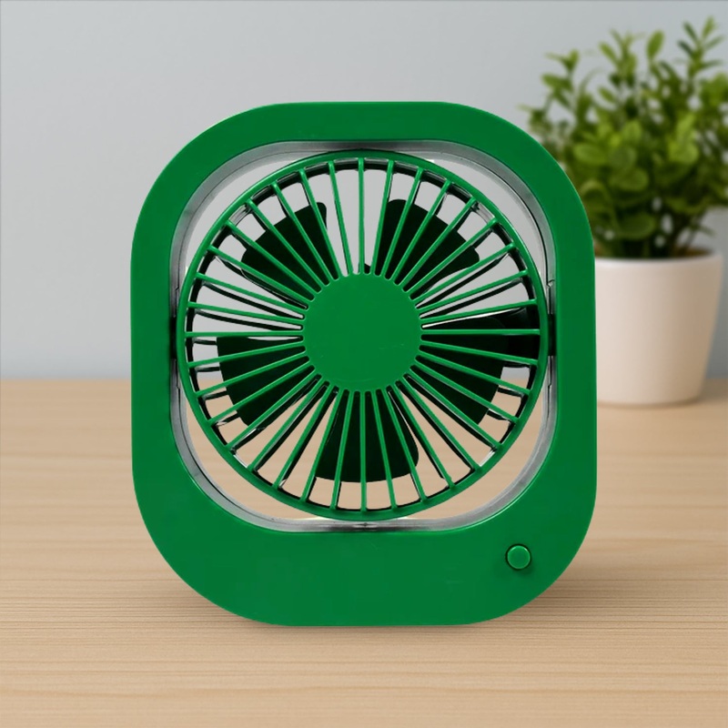 Portable USB Fan – Rechargeable, 2-Speed 180 Rotating Quiet Personal Fan for Travel, Car, and Outdoors (Battery Not Included)