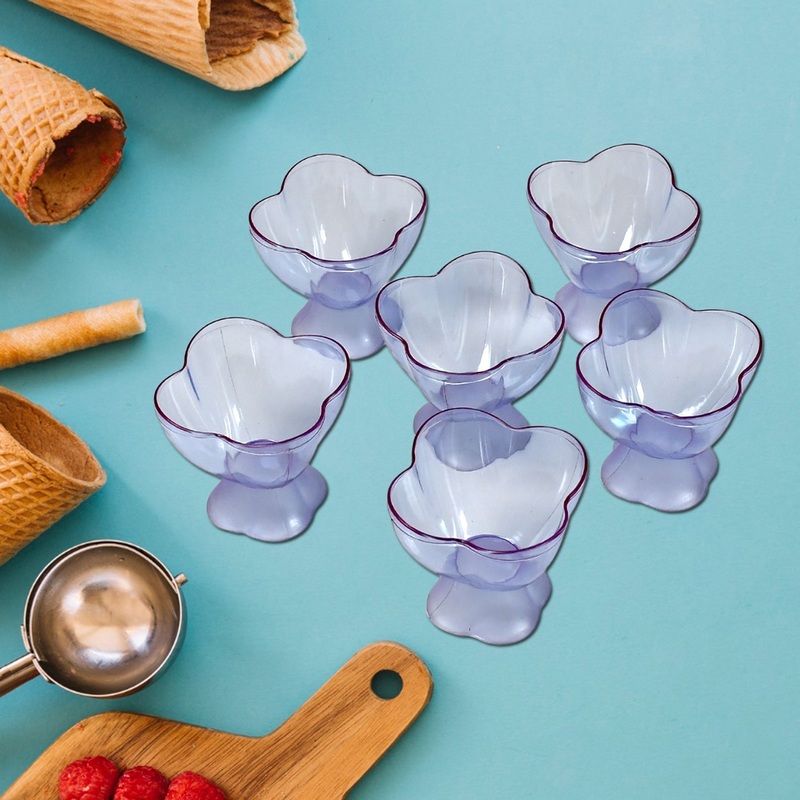 Serving Dessert Bowl Set – 6pcs Ice Cream, Salad, and Fruit Bowls (Brown Box)