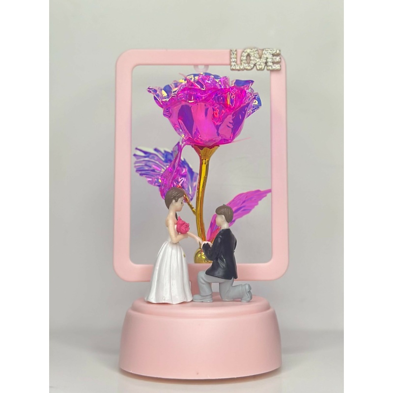 Forever Yours Proposal Frame Lamp Creative Love Couple Light Gift Set, Anniversary Christmas New Year Valentine’s Decorative Showpiece