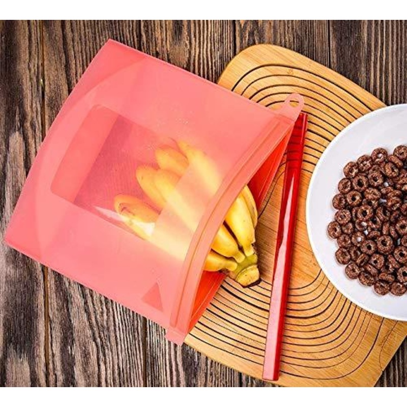 Reusable Silicone Airtight Leakproof Food Storage Bag – 1 ltr
