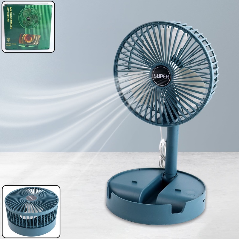 Adjustable Portable Desktop Fan – Telescopic Silent Personal Cooling for Office & Travel (Battery Not Include)