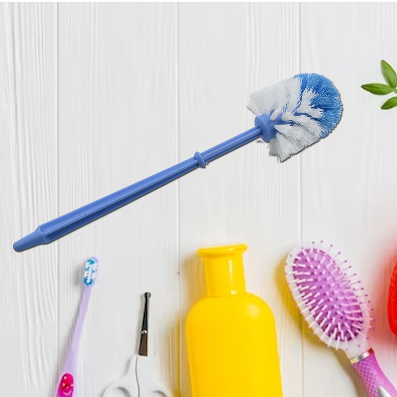 Plastic Round Toilet Cleaner Brush Plastic Bathroom Cleaner – Round Hockey Stick Shape Toilet Brush