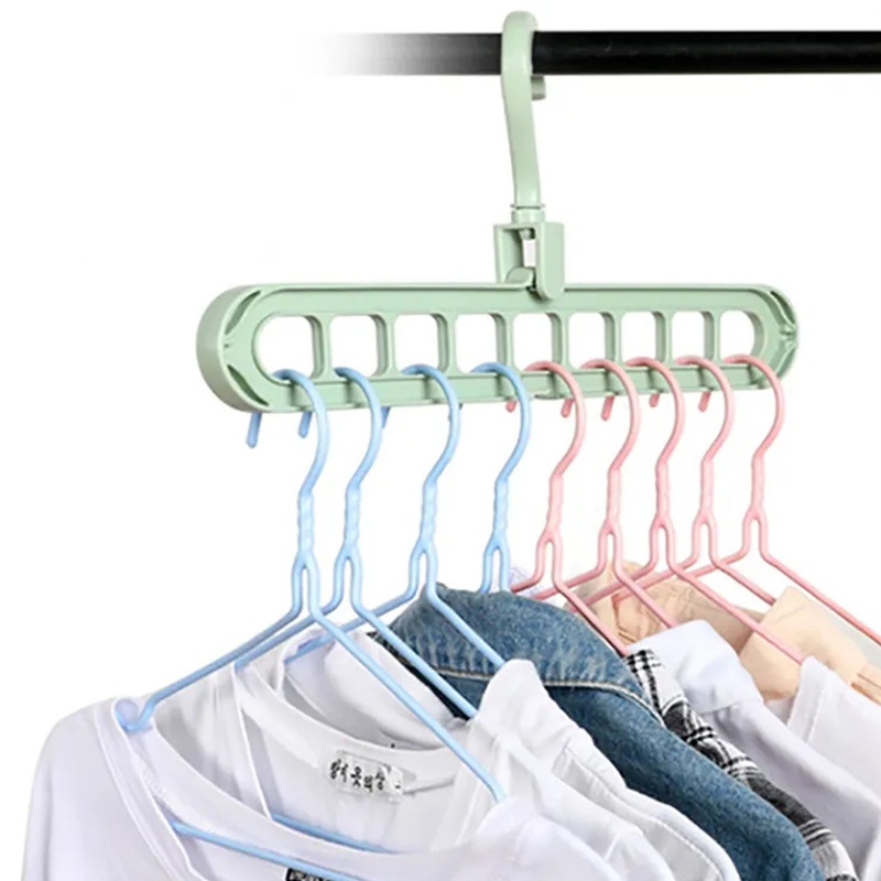 Plastic Hanging Hook – Multi-Hole Wardrobe Organizer for Clothes Storage & Display