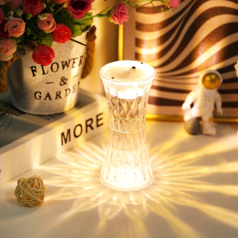 Crystal Table Lamp  Universal Soft Night Light & Study, Bedroom, Office & Children’s Room (1 Pc)