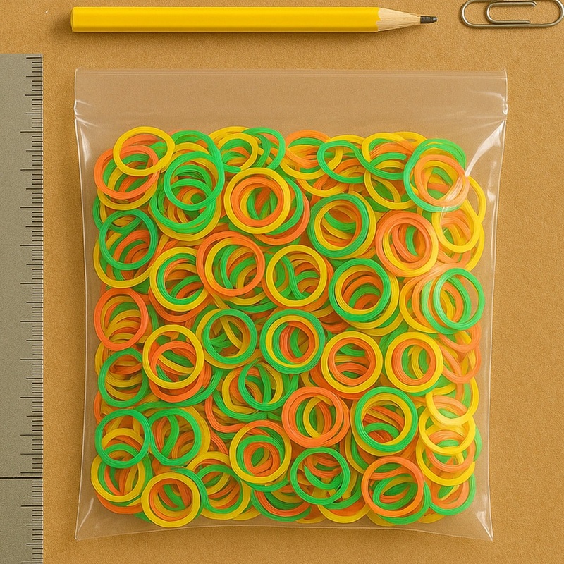 RUBBER BAND FOR OFFICE/HOME AND KITCHEN ACCESSORIES ITEM PRODUCTS, ELASTIC RUBBER BANDS, FLEXIBLE REUSABLE NYLON ELASTIC UNBREAKABLE, FOR STATIONERY, SCHOOL MULTICOLOR, Hair accessories