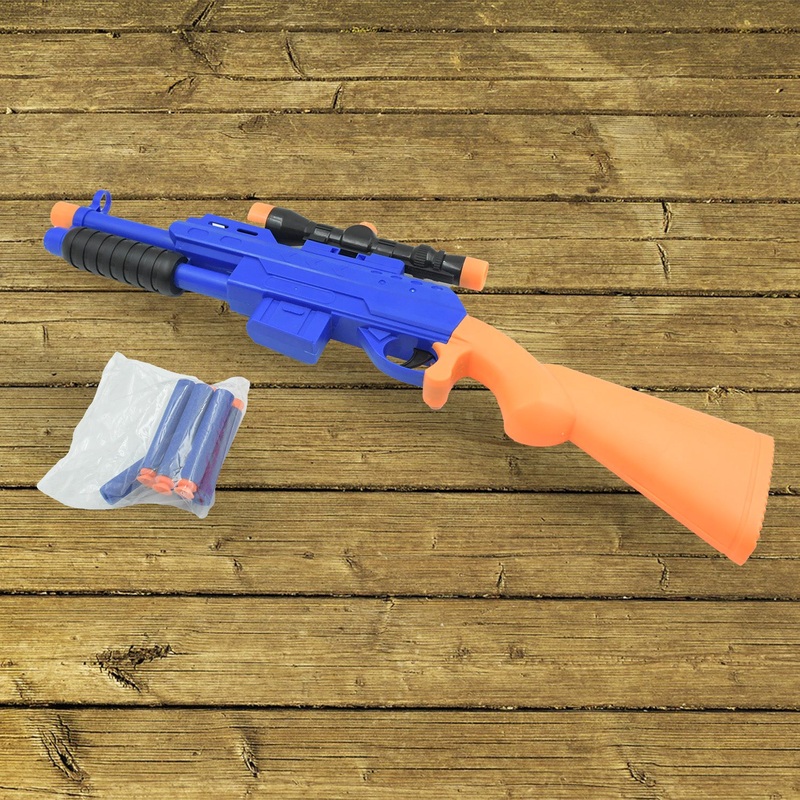 Big Plastic Toy Gun for Kids – 22 Inch Gun Toy for Kids Shooting Gun with 6 fence arrows Kids Toy Return Gift Item, Shot Air Gun For Diwali Gift, Birthday Gift (22Inch)