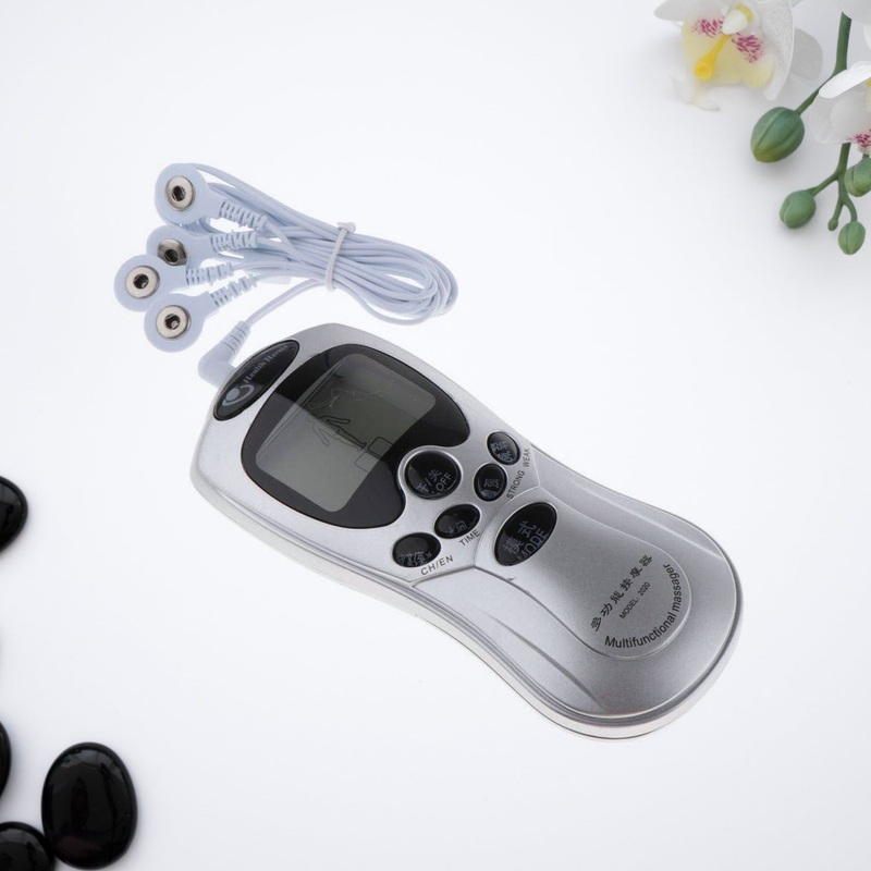 Multifunctional Massager, Health Care Digital Chinese Meridian Tens Therapy Massager Relax Body Muscle Acupuncture Machine 4 Electrode Pads & Charger Adapter and Cable, Physiotherapy,Electric Digital Therapy neck back Mane Massage
