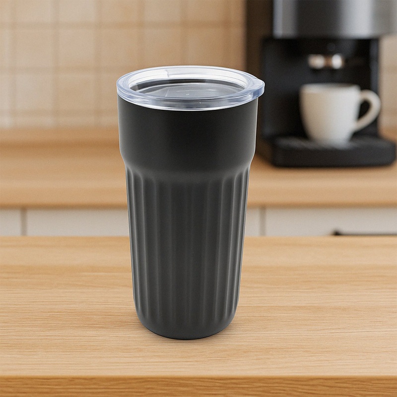 Stainless Steel Vacuum Insulated Travel Mug with Lid (1 Pc) – Coffee, Tea