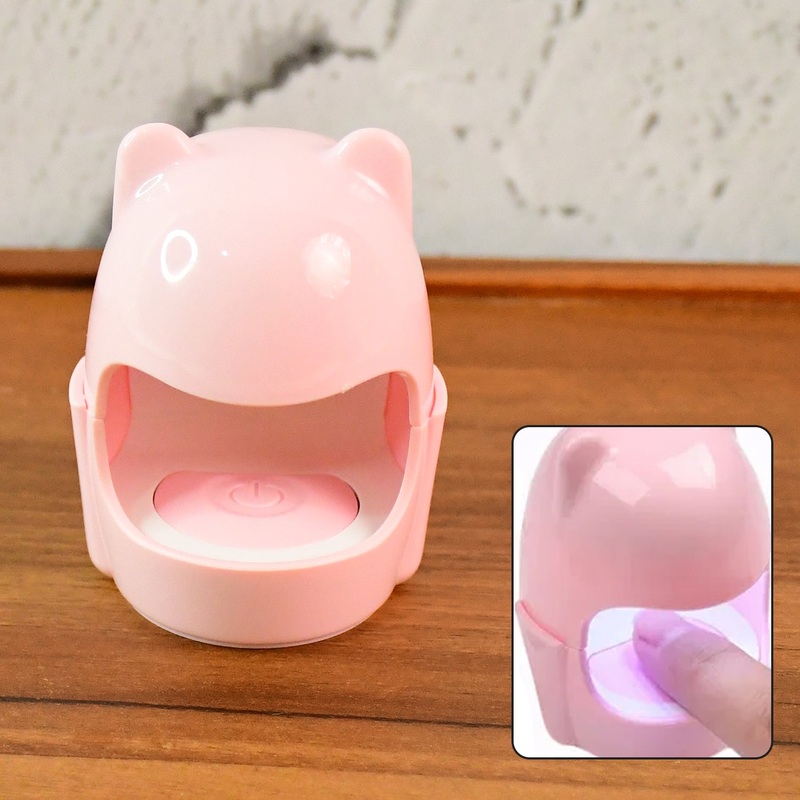 Mini LED Nail Dryer  USB Rechargeable Nail Polish Curing Lamp (1 Pc)