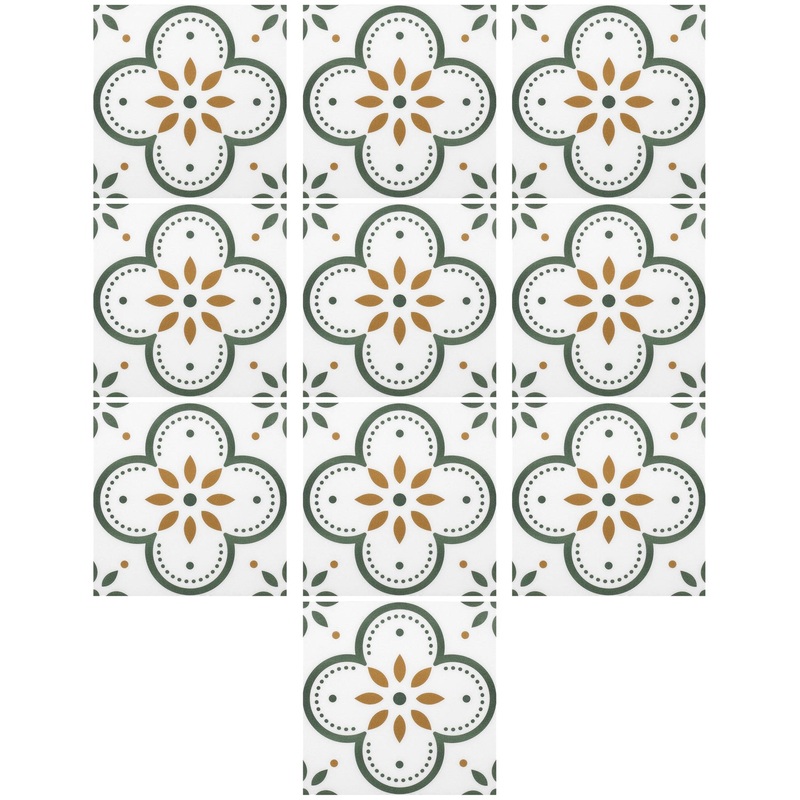 Peel and Stick Floor Tiles Kitchen / Bathroom Backsplash Sticker Detachable Waterproof DIY Tile Stickers for Wall Decoration Tiles Home Decoration (8×8 Inch / 10 Pcs Set)