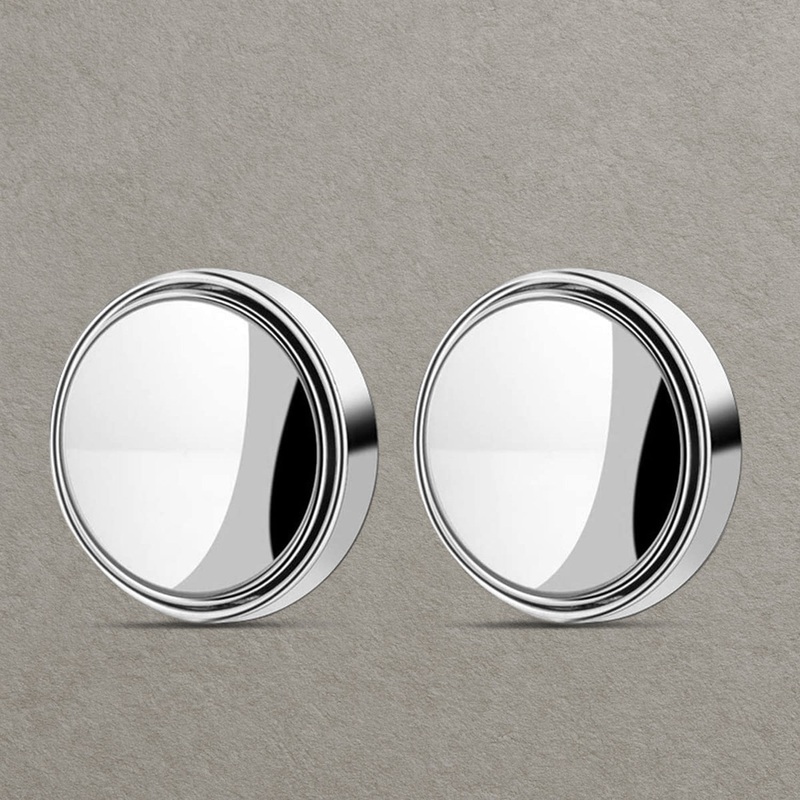 360DEGREE BLIND SPOT ROUND WIDE ANGLE ADJUSTABLE CONVEX REAR VIEW MIRROR – PACK OF 2