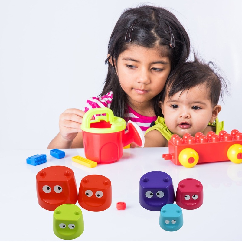 Monster Cups – Activity Toy for Babies 5+ Months Plastic Multicolor Infant & Preschool Toys Develops Motor & Reasoning Skills Birthday Gifts for Boys Girls Age 5+ Months Kids (1 Set)