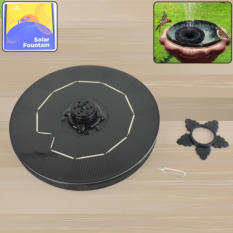 Fast Fountain by Pocket Hose – Solar-Powered – Instantly Adds a Water Feature Virtually Anywhere – 5 Spray Modes – No Installation or Batteries Required – Great for Bird Baths, Pools, Pond & More (1 Pc)