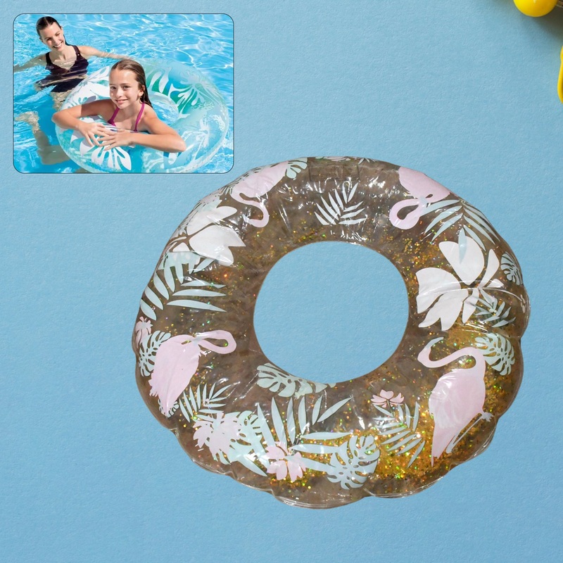 Swim Ring, For Adults, Conveniently Portable, Feathers, Swimming Ring, For Water Play, For Beaches, Swimming, Summer Vacation, Women’s, Men’s (1 Pc)