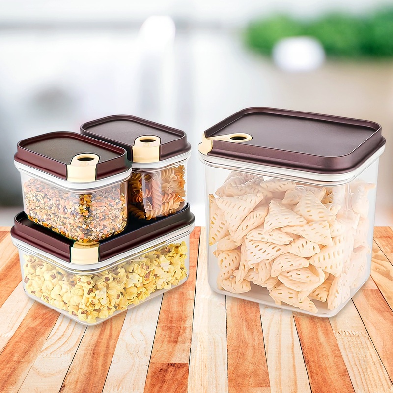 Ritu Push ‘N’ Lock Airtight Food Storage Container Set (4 Pc)