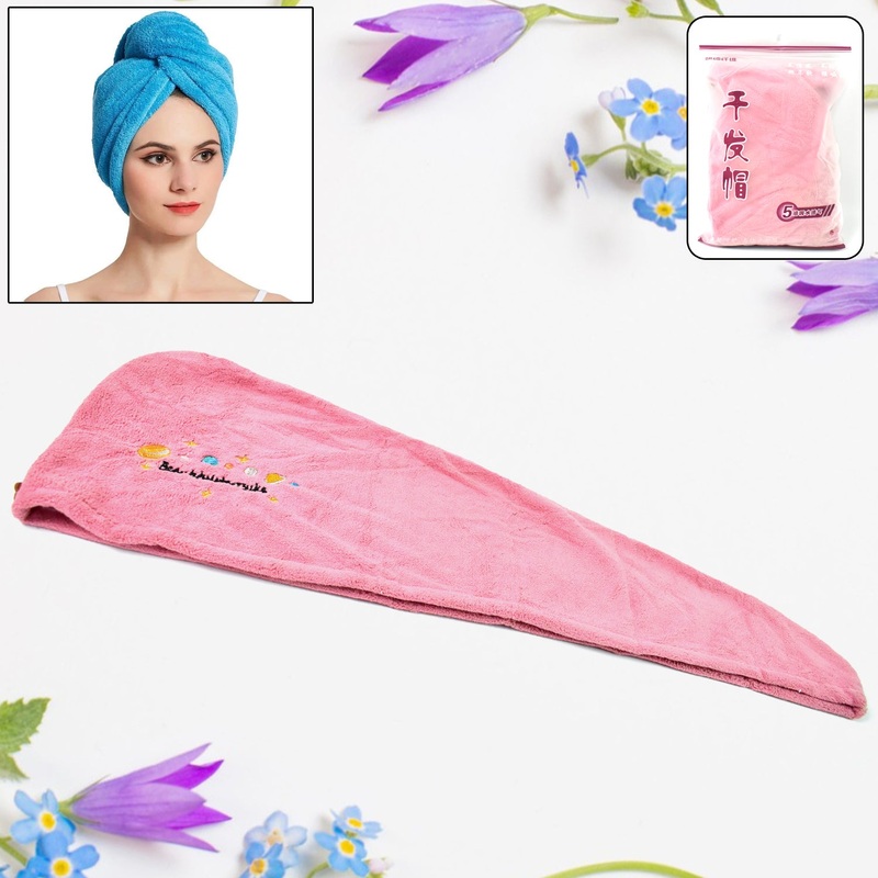 Microfiber Hair Wrap Towel Cap (1 Pc / 63×23 Cm /  Mix Color), Hair accessories