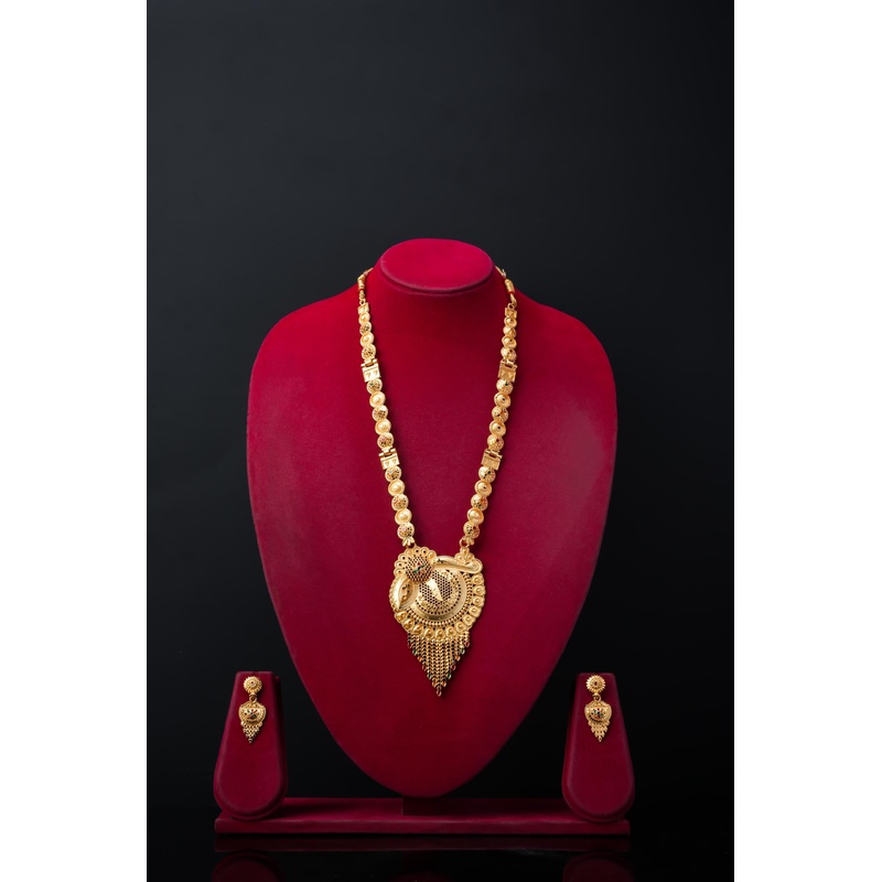 Luxurious Gold-Plated 1-Piece Jewellery Set for Women with Crystals