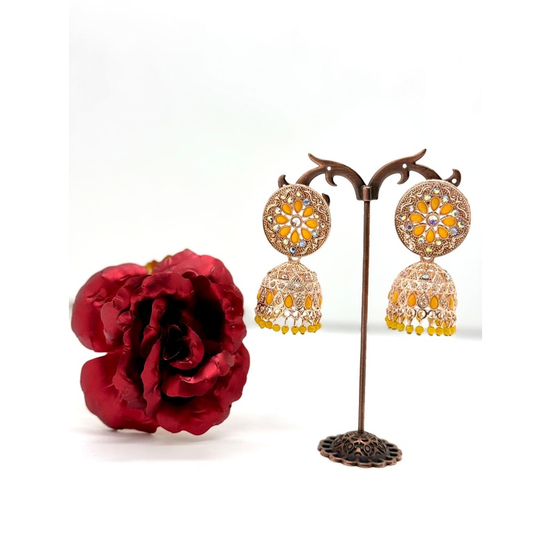 Traditional Diamond Jhumka Earrings