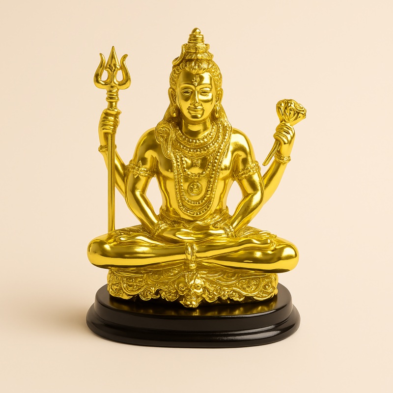 Golden Shiva Idol