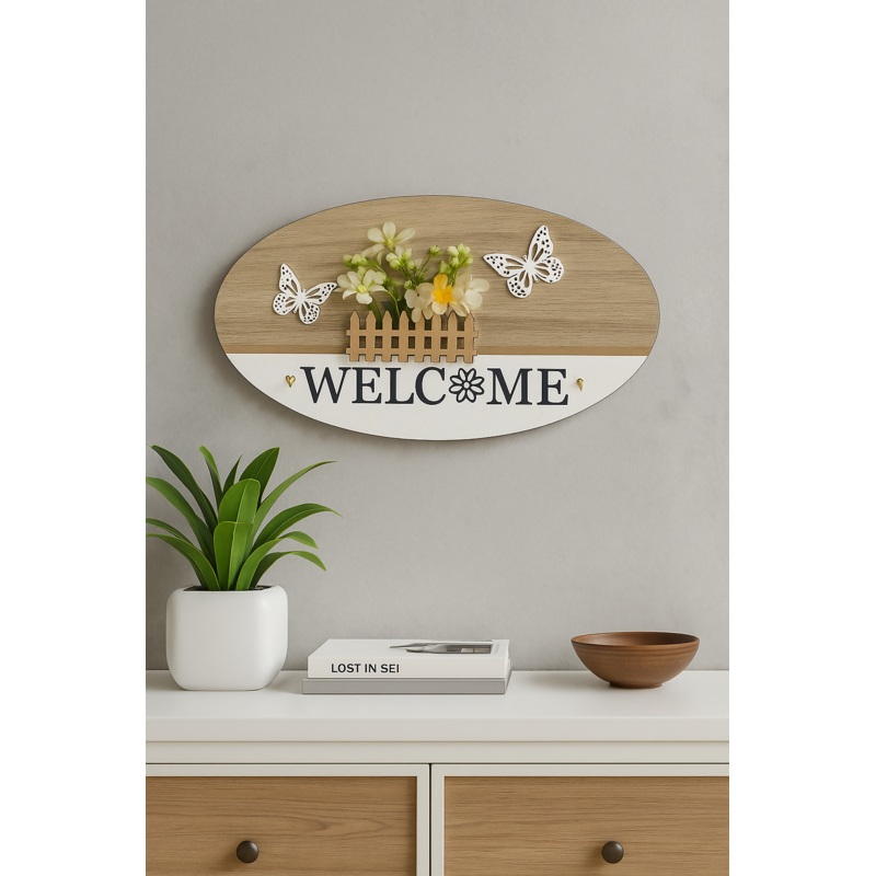 Butterfly Bloom Welcome Board