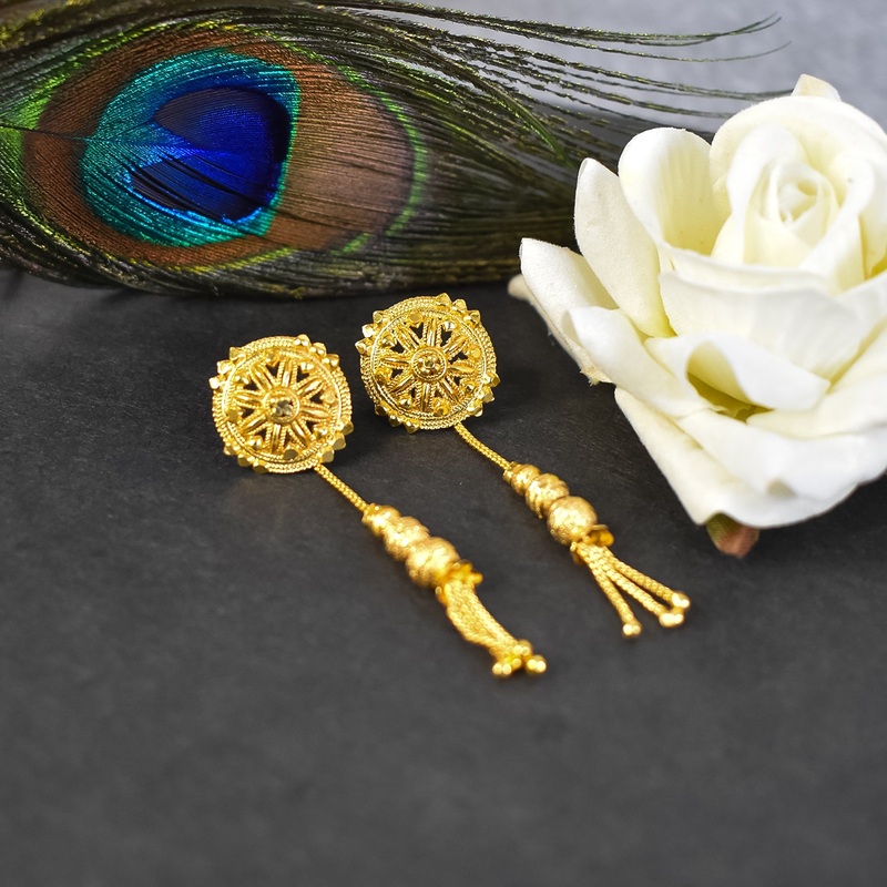 Elegant Gold-Plated Earrings for Women  A Timeless Piece of Luxury and Style