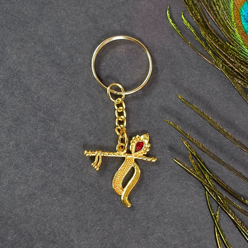 Krishna Murli Keychain  Divine Melody of Love and Peace
