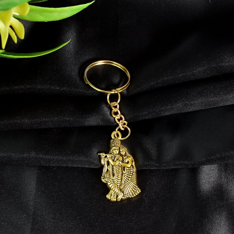 Radha Krishna Divine Keychain  Symbol of Love and Spiritual Unity