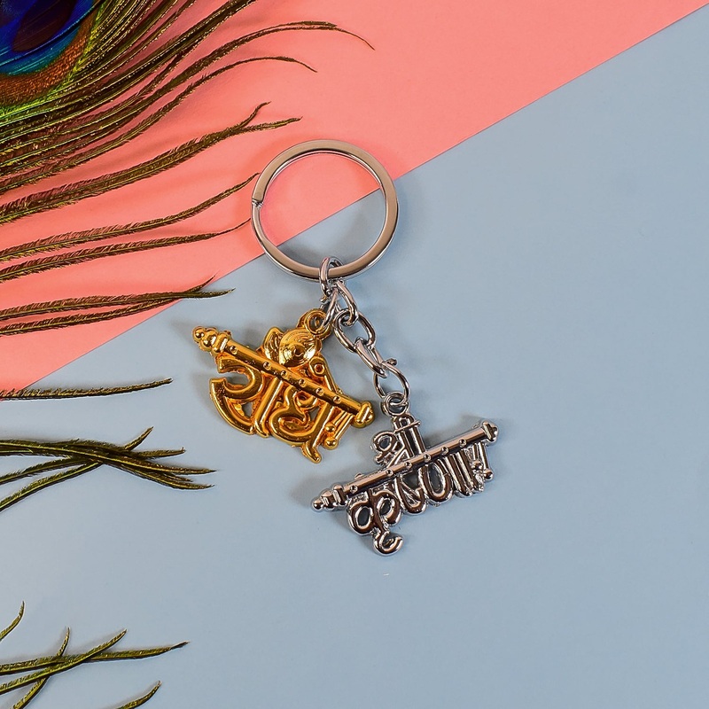 Radha Krishna Keychain  Divine Love and Eternal Harmony