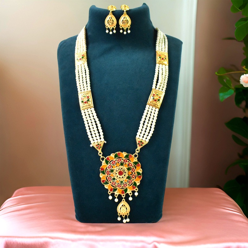 Classic Moti Necklace Set – Luxurious Pearl Elegance