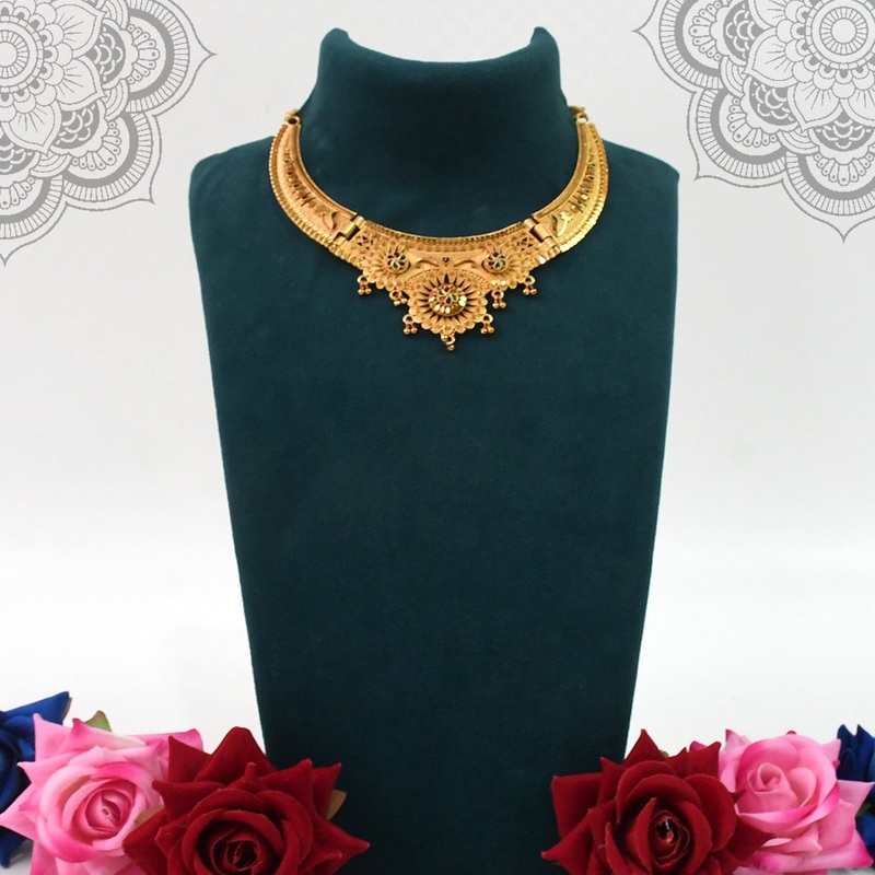 Luxurious Gold Plated Necklace Set – Shine with Elegance