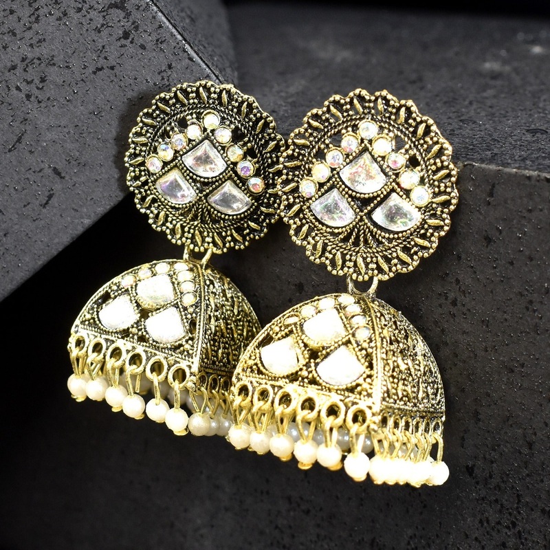 New Style Oxidised Jumka Earrings  Elegant and Trendy Design