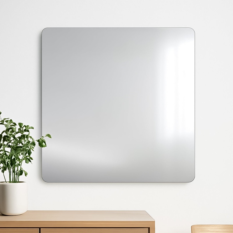 Plastic Square 3D Mirror Wall Stickers (1 Pc / 30×30 Cm)
