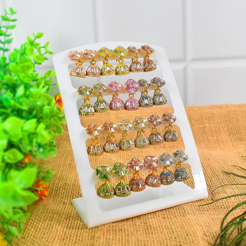 Timeless Traditional Jumka Earrings  12-Pair Collection