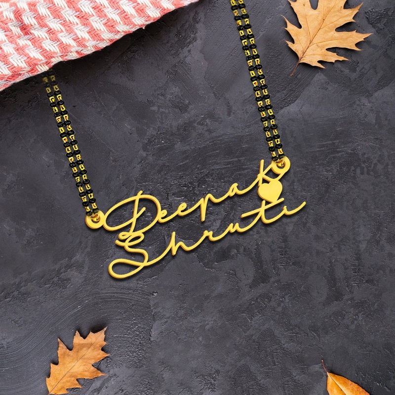 Custom Name Pendant Mangalsutra – Meaningful Jewelry for Men & Women