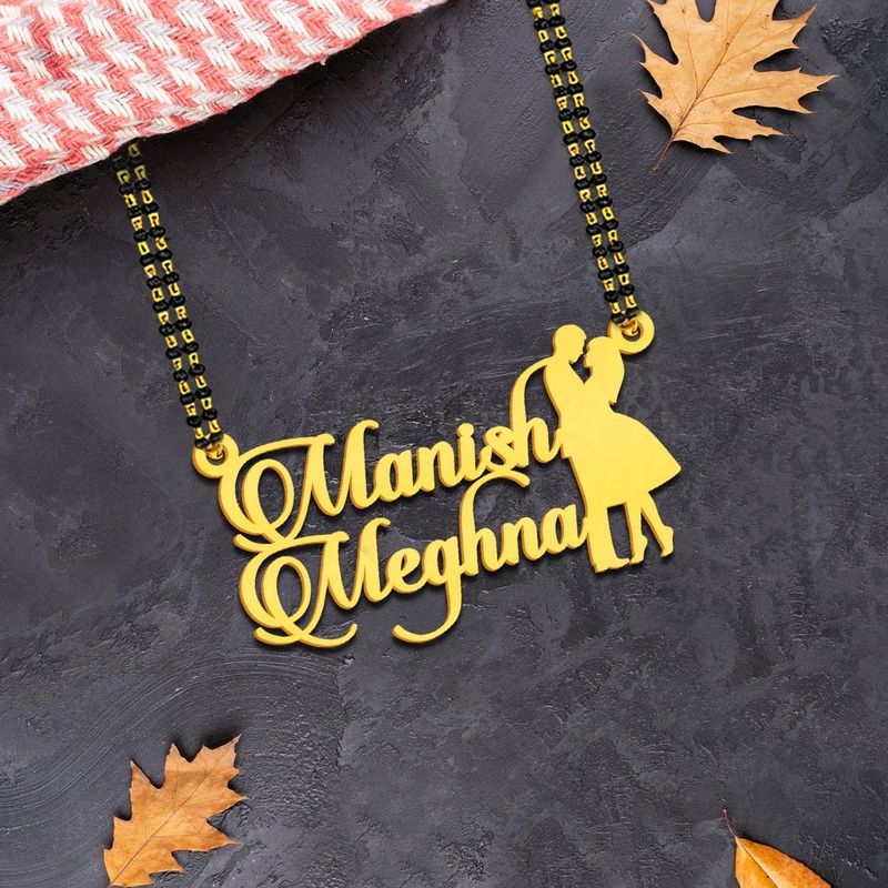 Personalized Engraved Mangalsutra – Custom Jewelry for Him & Her