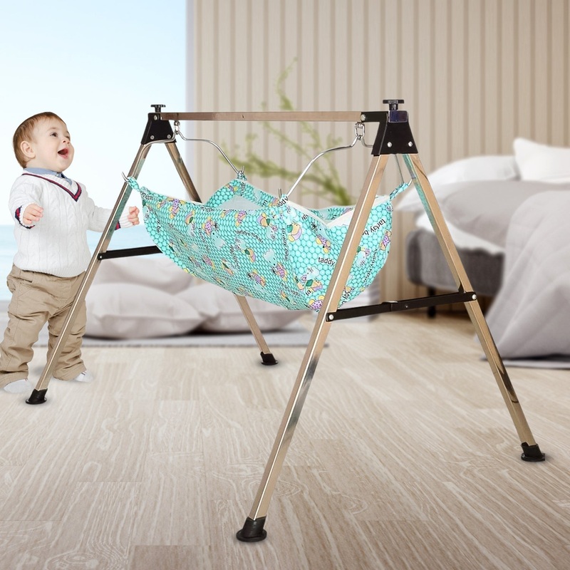 Baby Boy’s and Girl’s Portable Folding Swing Stainless Steel Stand (1 Pc)