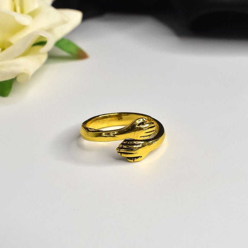 Stainless Steel Gold Plated Simple Style Hug Adjustable Ring