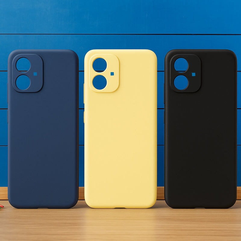 Silicone Covers With Cloth Case For Vivo Y16