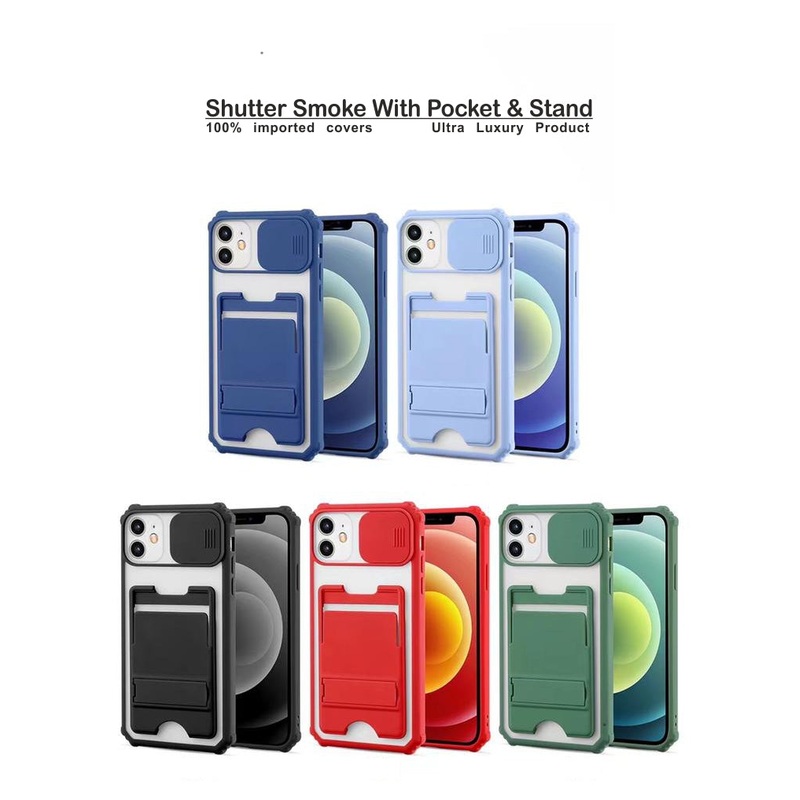 Shutter Smoke Pocket With Stand Case For Oppo A54