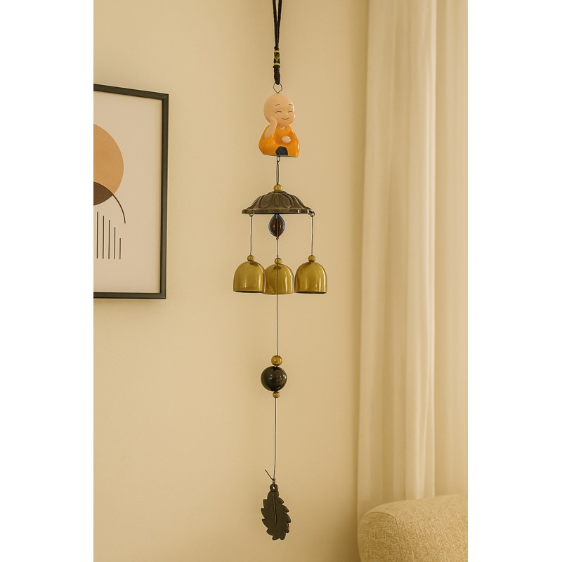 EchoBrass Harmony Chime Metal Wind Chimes for Home Balcony Garden Positive Energy, Home Decor Hanging Long Brass Bells Gifts for Loved Ones