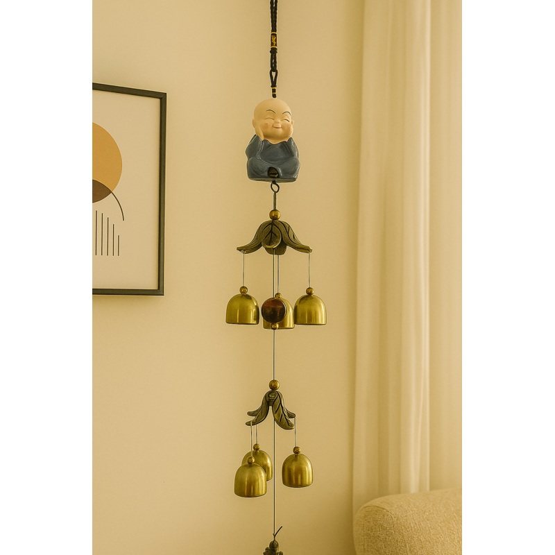 ZenMonk Melody Chime Metal Wind Chimes for Home Balcony Garden Positive Energy, Home Decor Hanging Long Brass Bells Gifts for Loved Ones
